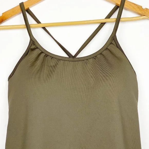 ATHLETA Brown Bra Cami Tank Crossback 34DD - Picture 9 of 10